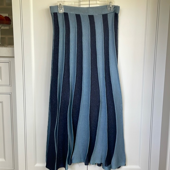 Sandro Damon metalic striped midi skirt NWT - Picture 3 of 17